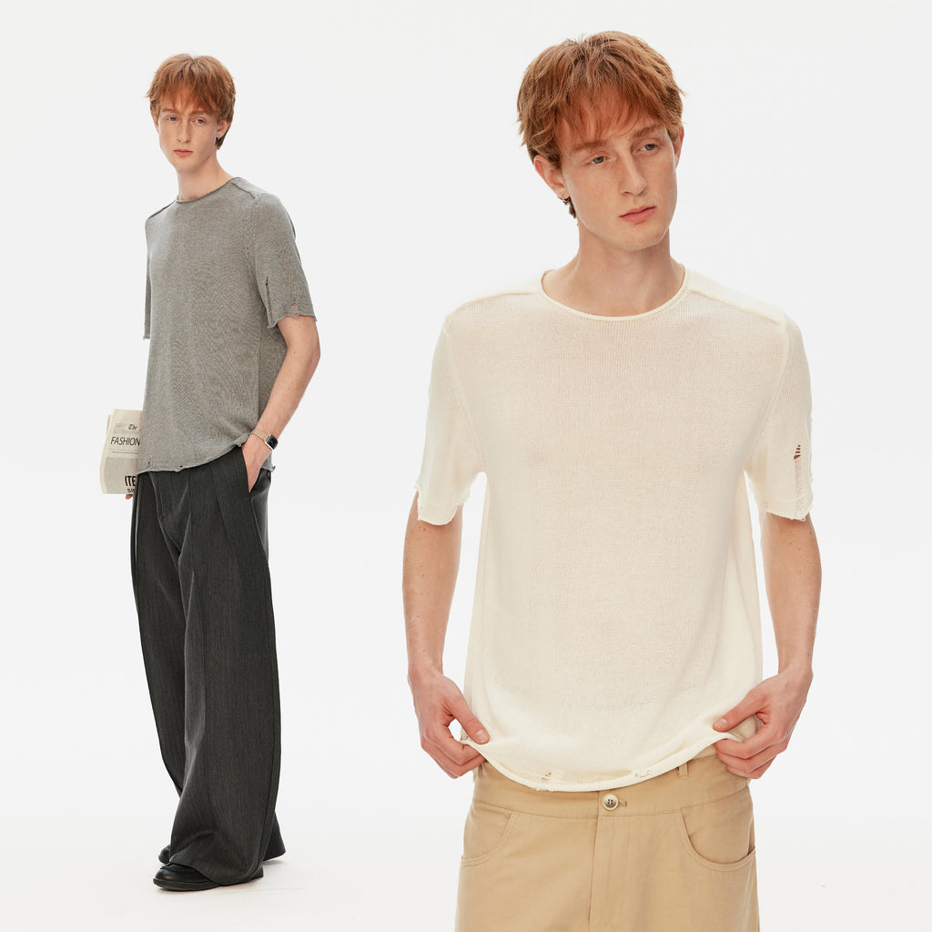 MADWITCH DISTRESSED SHORT TEE #AW26802