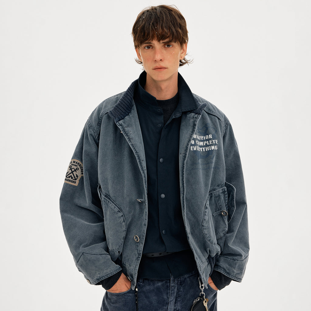 MADWITCH VINTAGE WASHED WORKWEAR QUILTED JACKET #AW25152