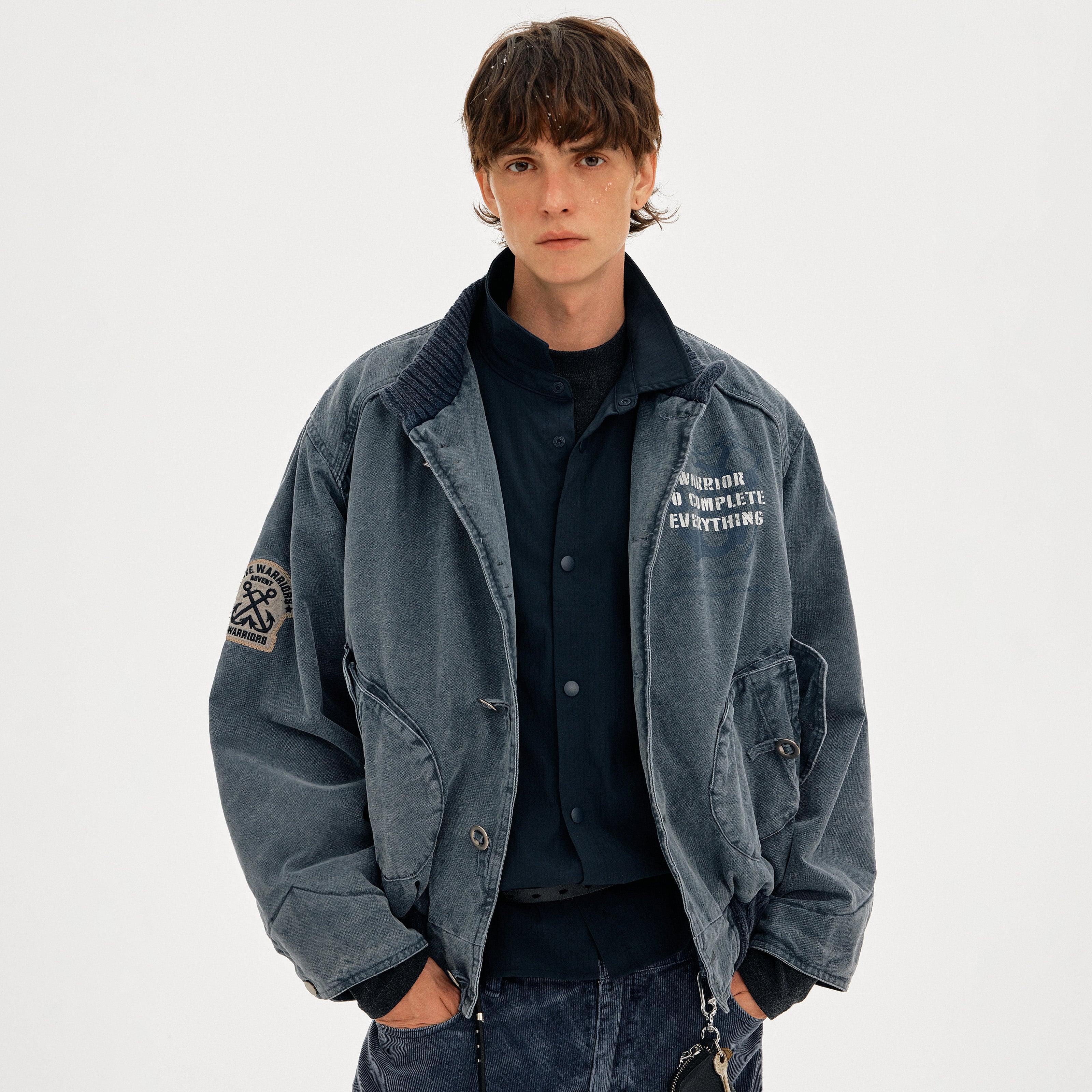 MADWITCH VINTAGE WASHED WORKWEAR QUILTED JACKET #AW25152