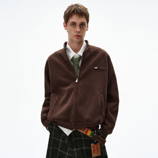 MADWITCH UNISEX MINIMALIST STAND COLLAR JACKET #AB1080