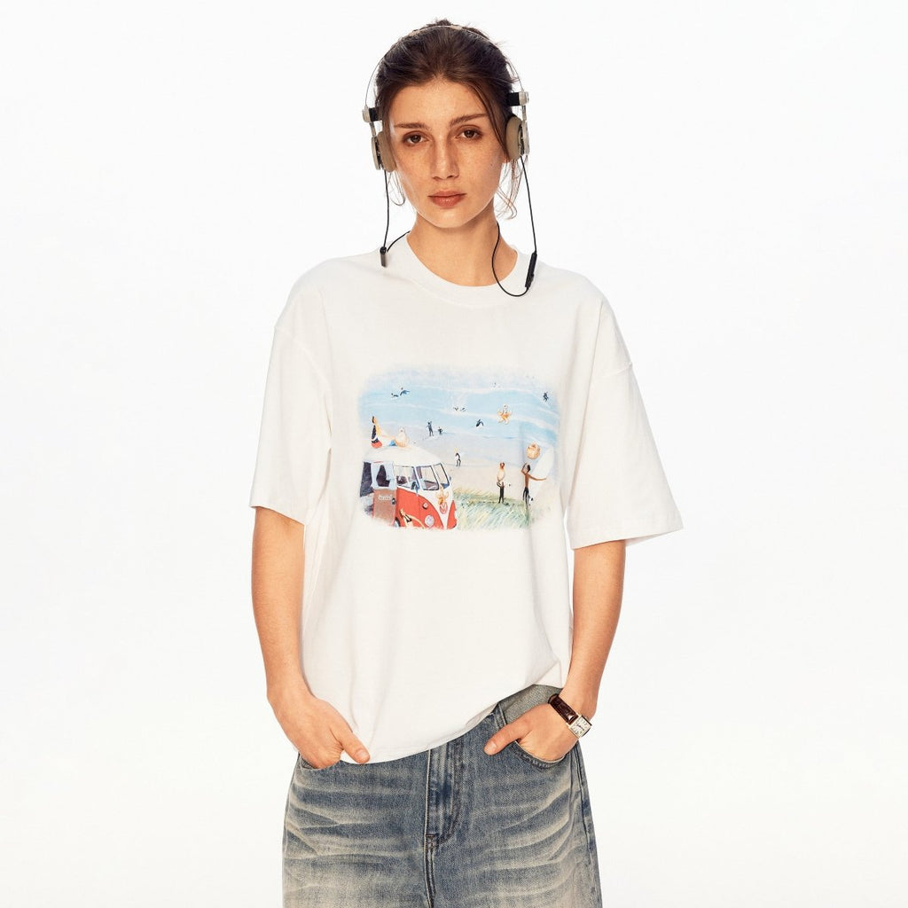 MADWITCH VINTAGE BUS PRINT TEE 991295 - MadWitch Store