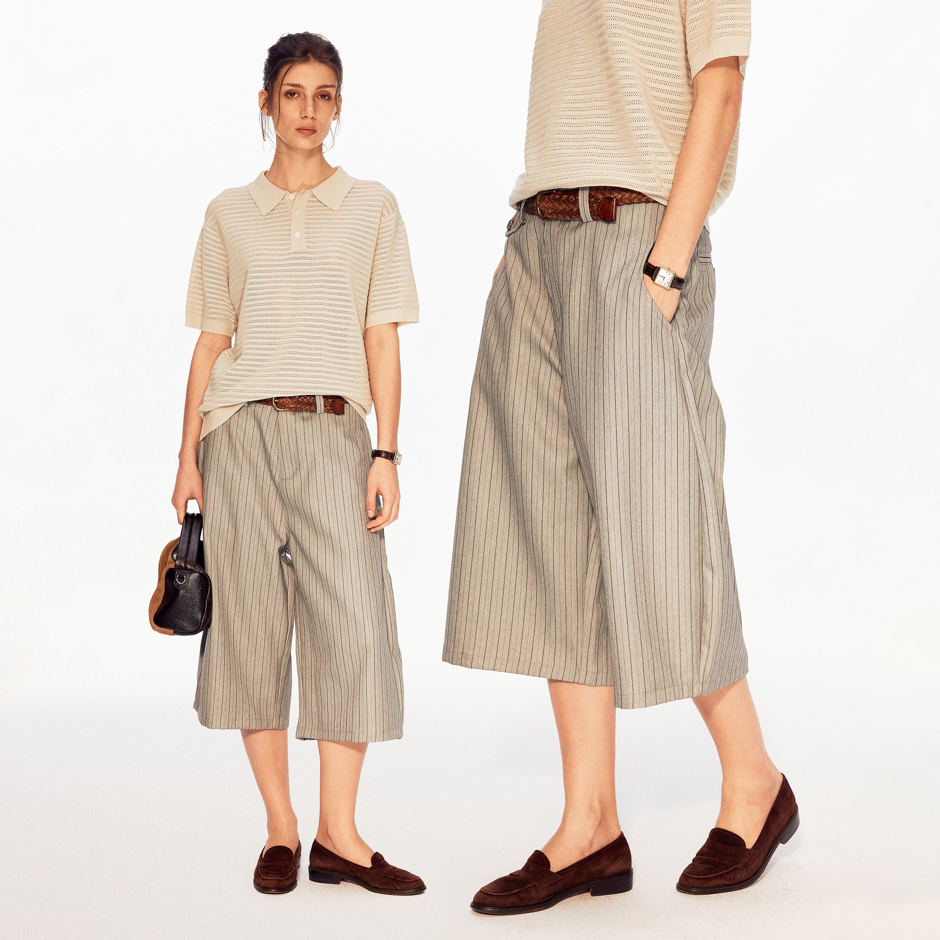 MADWITCH STRIPED WIDE CULOTTES #CK271D