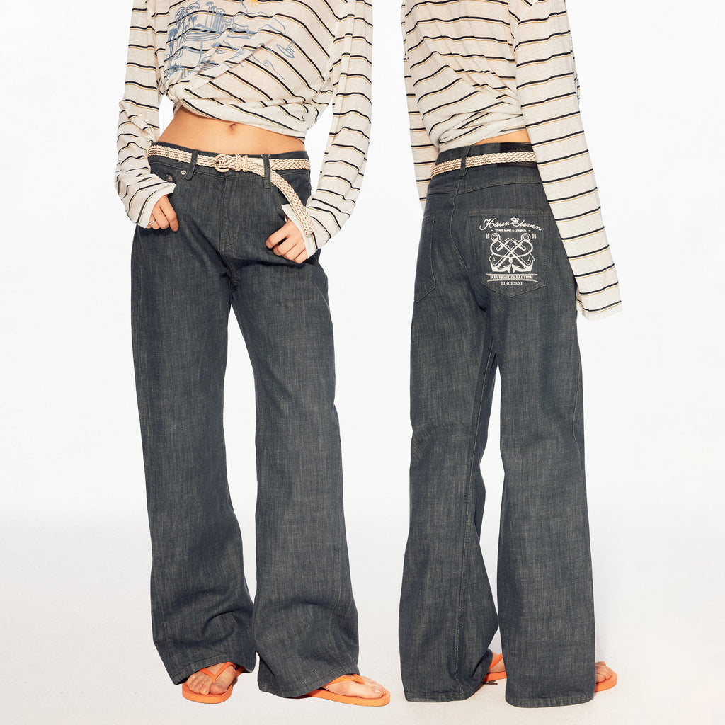 MADWITCH EMBROIDERED FLARE JEANS #GPC9821