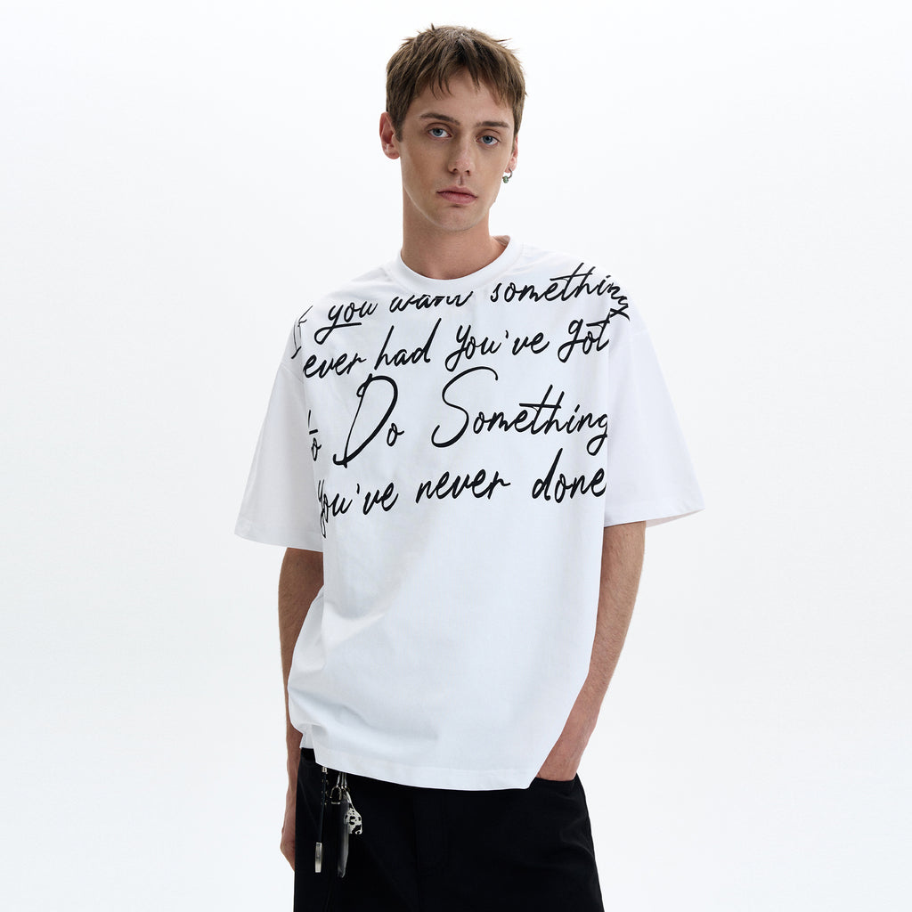 MADWITCH LETTER PRINT TEE #27344