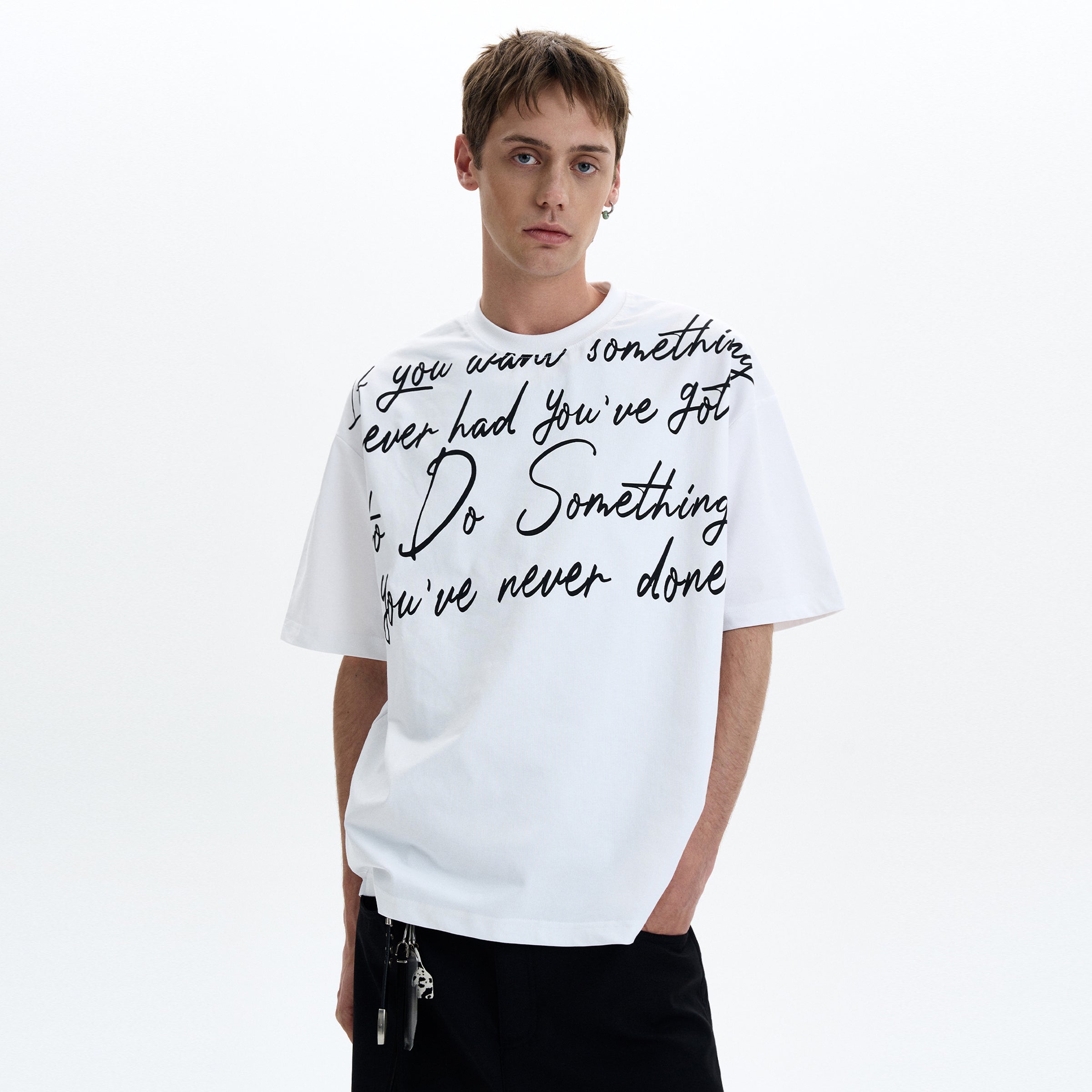 MADWITCH LETTER PRINT TEE #27344