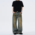 MADWITCH BAGGY FLOOR-LENGTH DENIM PANTS #FX053