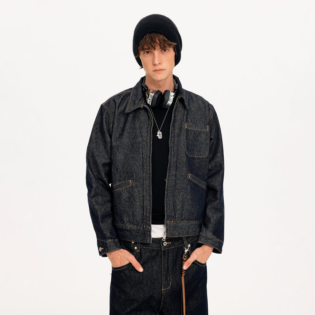 MADWITCH RAW DENIM MULTI-POCKET JACKET #CW1337