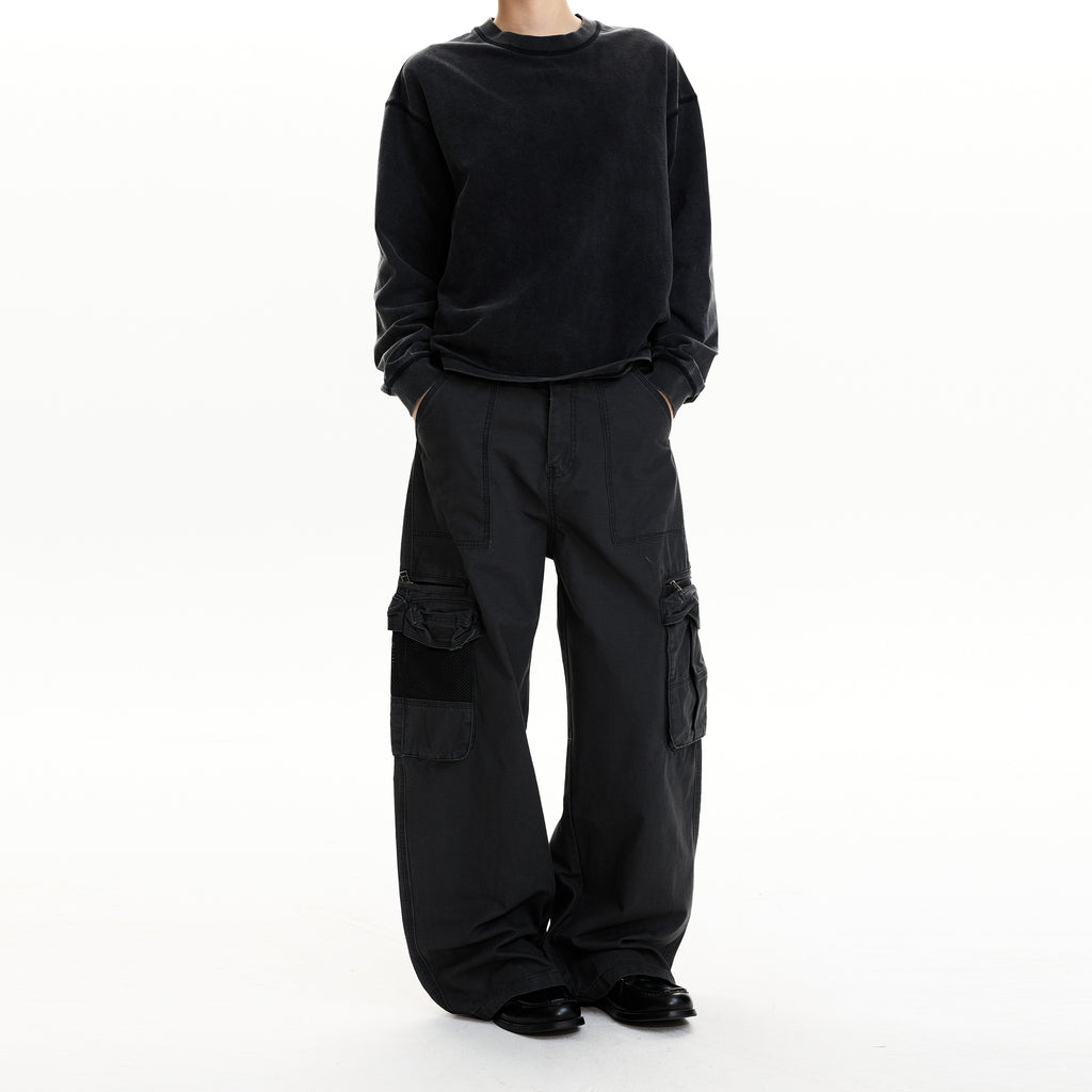 MADWIT WASHED MULTI-POCKET WORK PANTS #CK6923