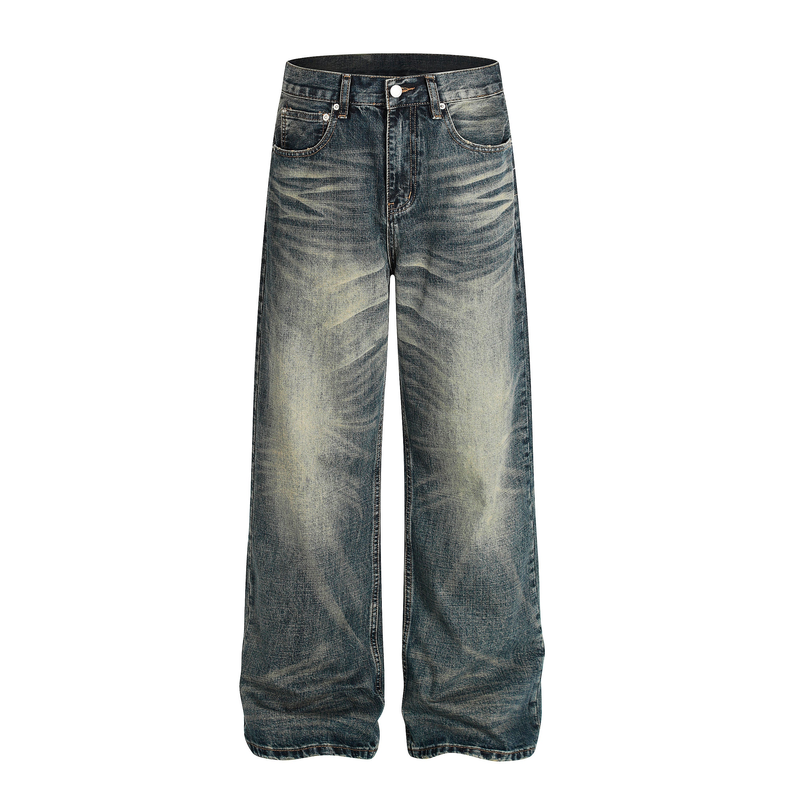 MADWIT DISTRESSED STRAIGHT JEANS #FX082