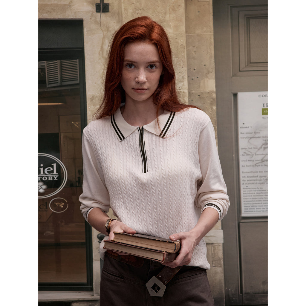 MADWITCH PREPPY CABLE KNIT #51132