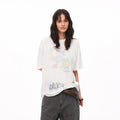 MADWITCH HAND-DRAWN ANGEL GRAFFITI WASHED TEE #TH151