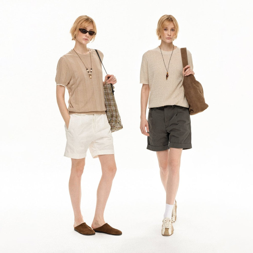 MADWITCH PLEATED RELAXED SHORTS D063 - MadWitch Store