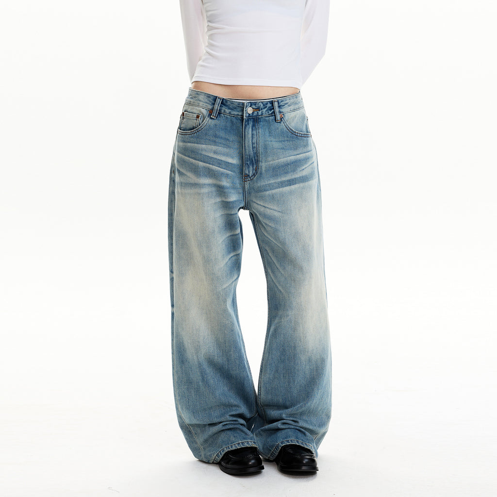 MADWIT WASHED STRAIGHT LEG JEANS #GP5573