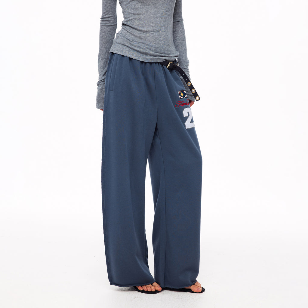 MADWITCH EMBROIDERED WIDE-LEG SWEATPANTS #CK61066