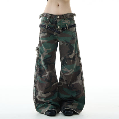 MADWITCH DESIGN CAMO CARGO PANTS #G6841