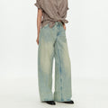 MADWITCH LIGHT BLUE CURVED WIDE JEANS #G60036