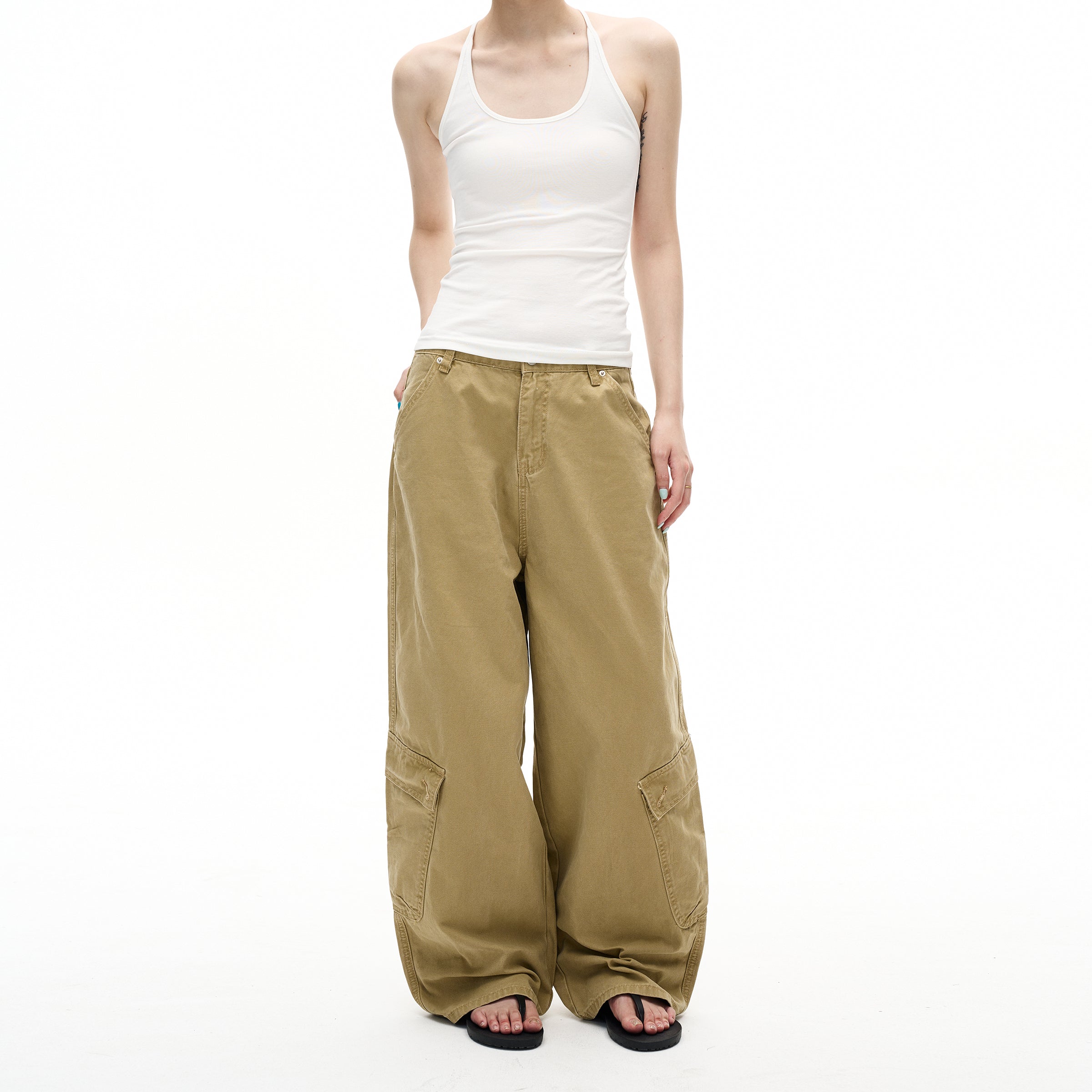 MADWITCH VINTAGE WASHED CARGO PANTS #4670
