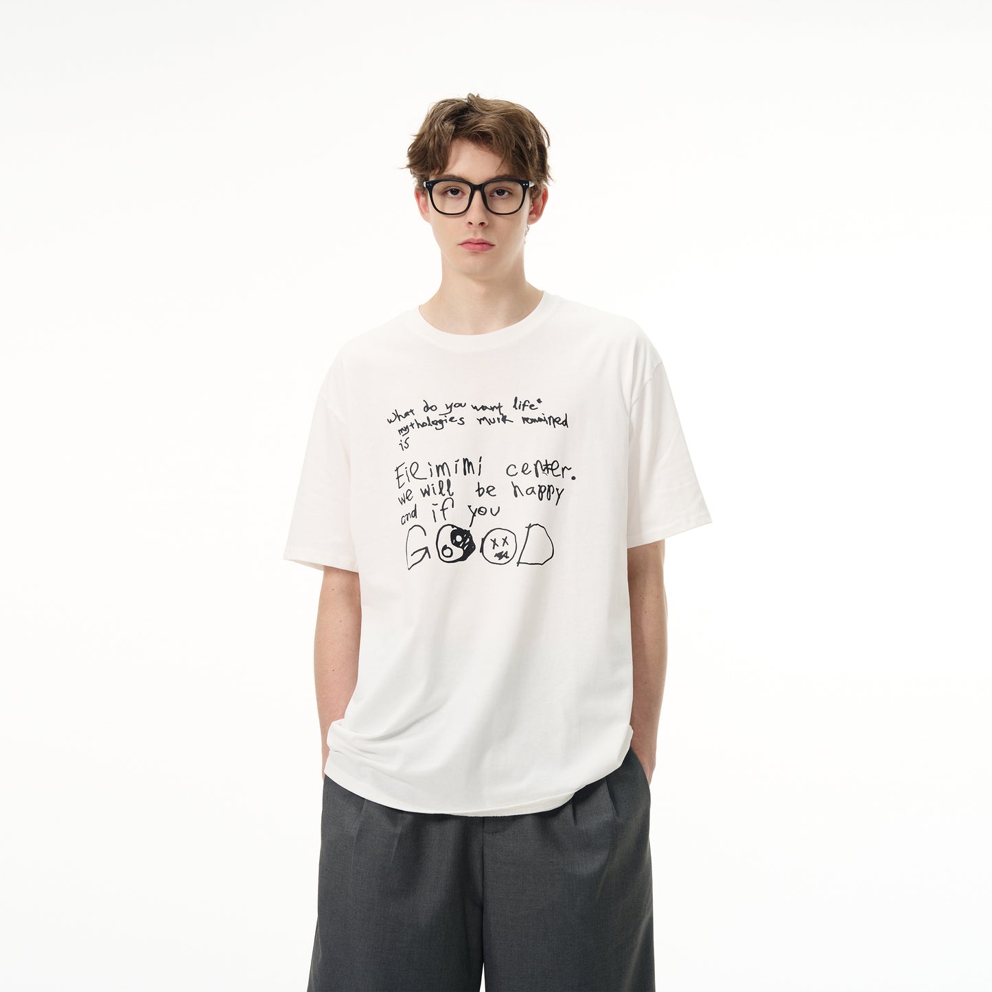 MADWITCH LETTER PRINT T-SHIRT #EM0017