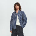 MADWITCH CROPPED OVERSIZED PLAID OVERSHIRT #AM26801