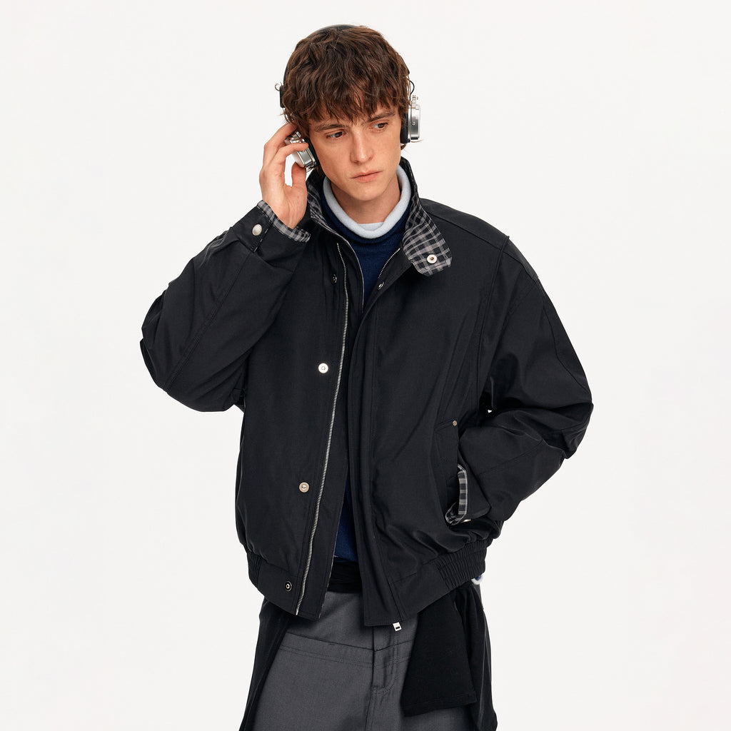 MADWITCH COLORBLOCK CHECKERED DOWN JACKET #630189