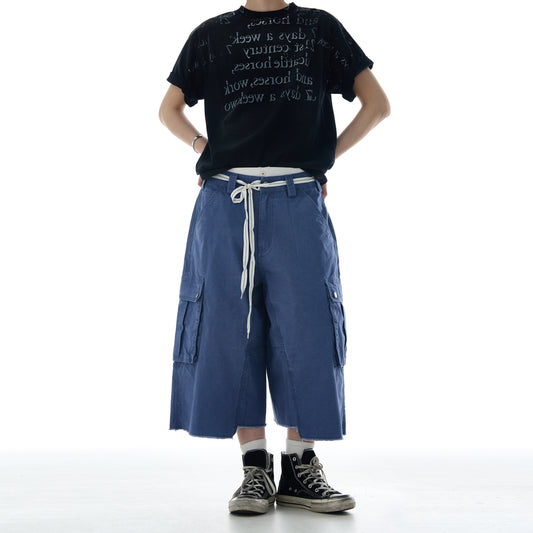 MADWITCH MULTI-POCKET UTILITY CARGO SHORTS #A601