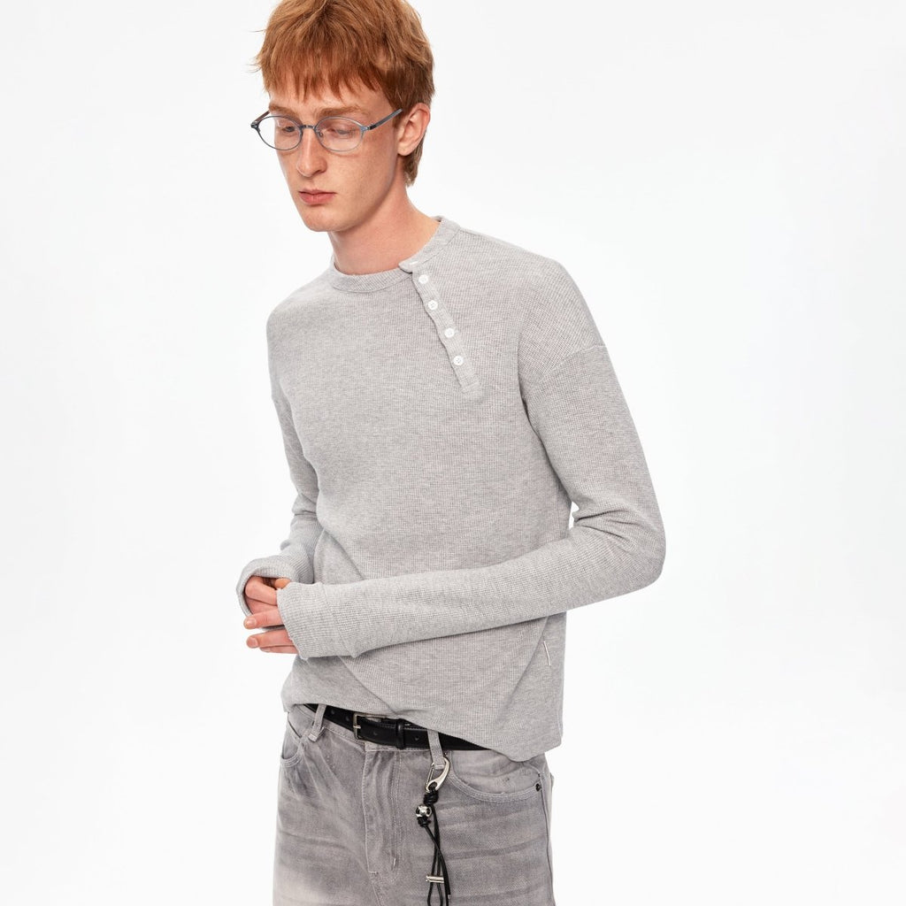 MADWITCH BUTTON FRONT KNIT TOP 27438 - MadWitch Store