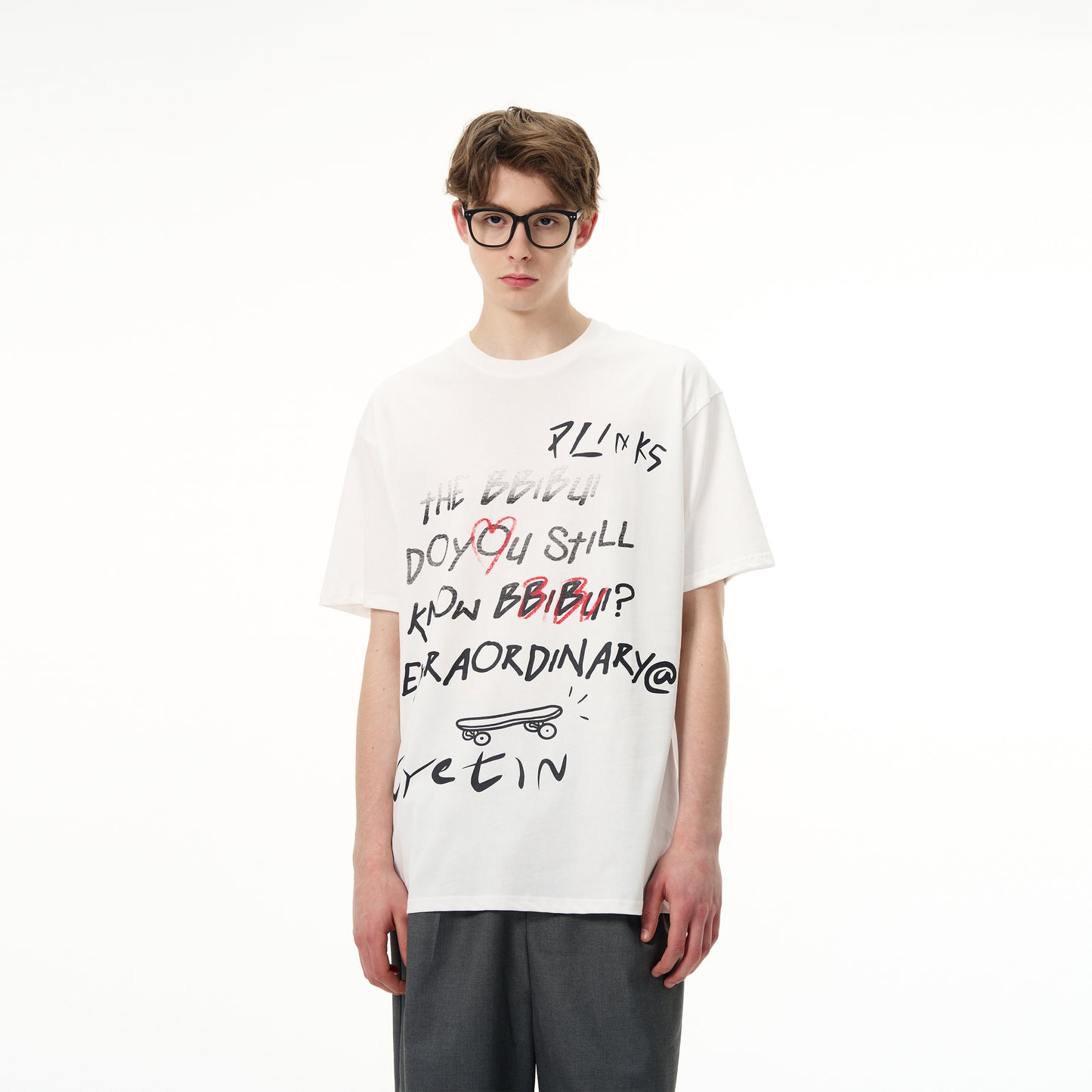 MADWITCH LETTER PRINT T-SHIRT #8038