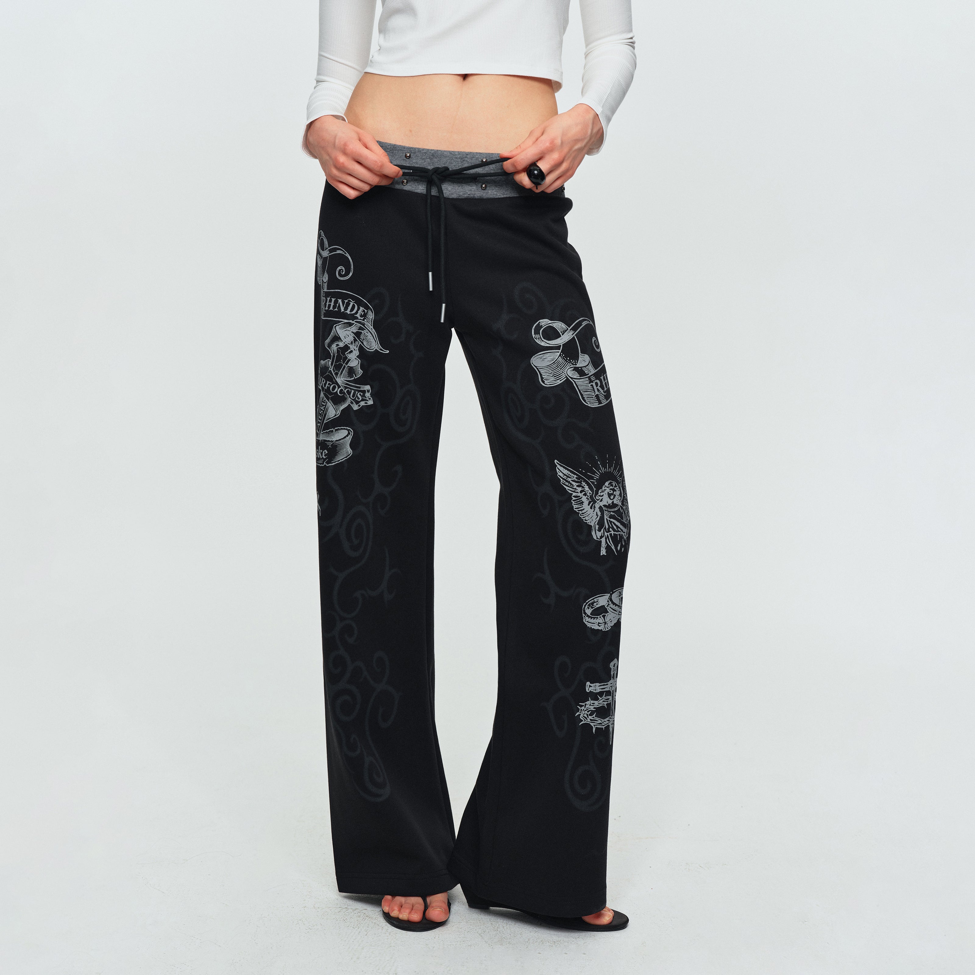 MADWITCH THORN ANGEL STUDDED SWEATPANTS #L2026543