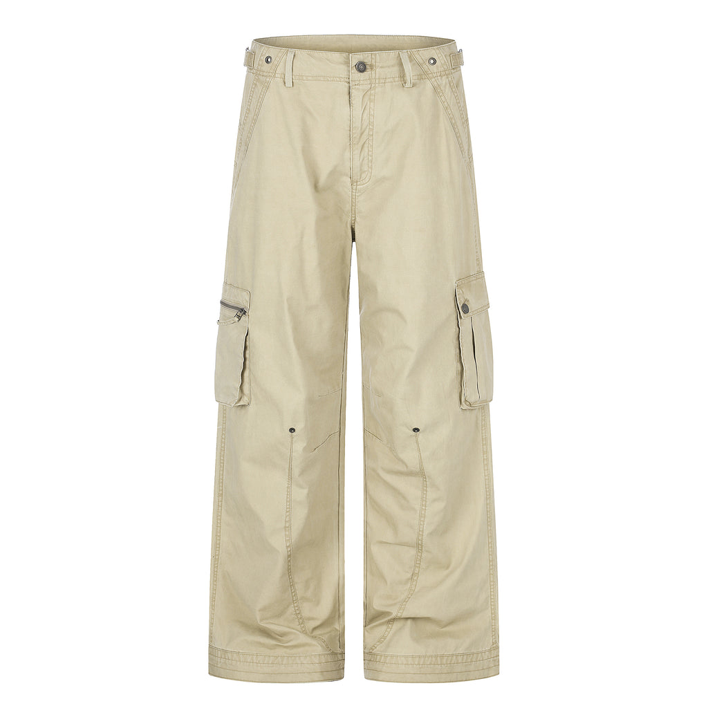 MADWITCH PANELED MULTI-POCKET CARGO PANTS #CK61019