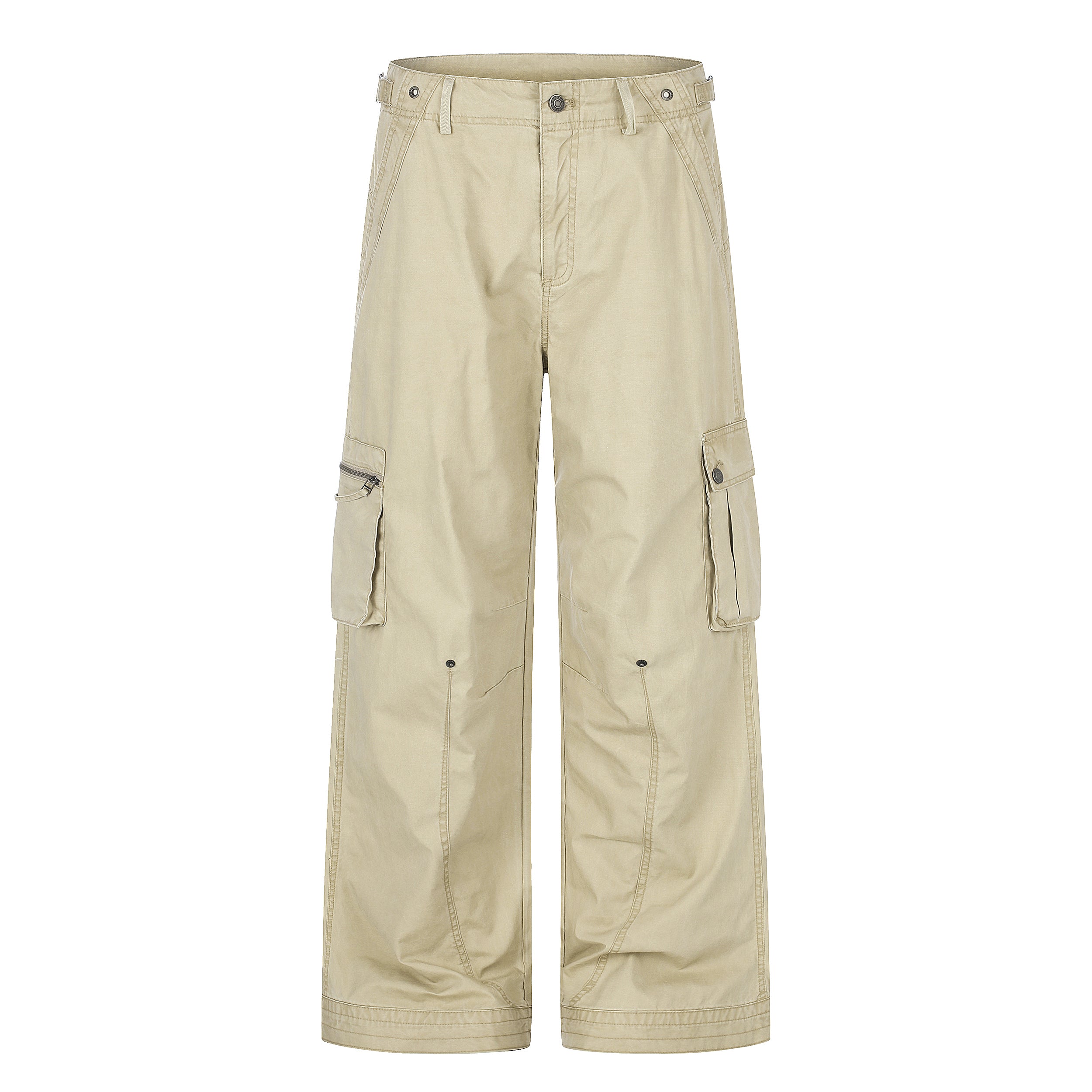 MADWITCH PANELED MULTI-POCKET CARGO PANTS #CK61019