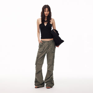MADWITCH DECONSTRUCTED WASHED FLARE CARGO PANTS #CN61032