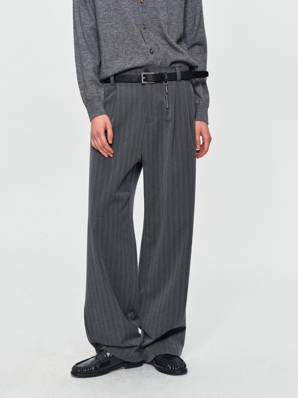 MADWITCH PINSTRIPE WIDE-LEG TROUSERS #AW26125