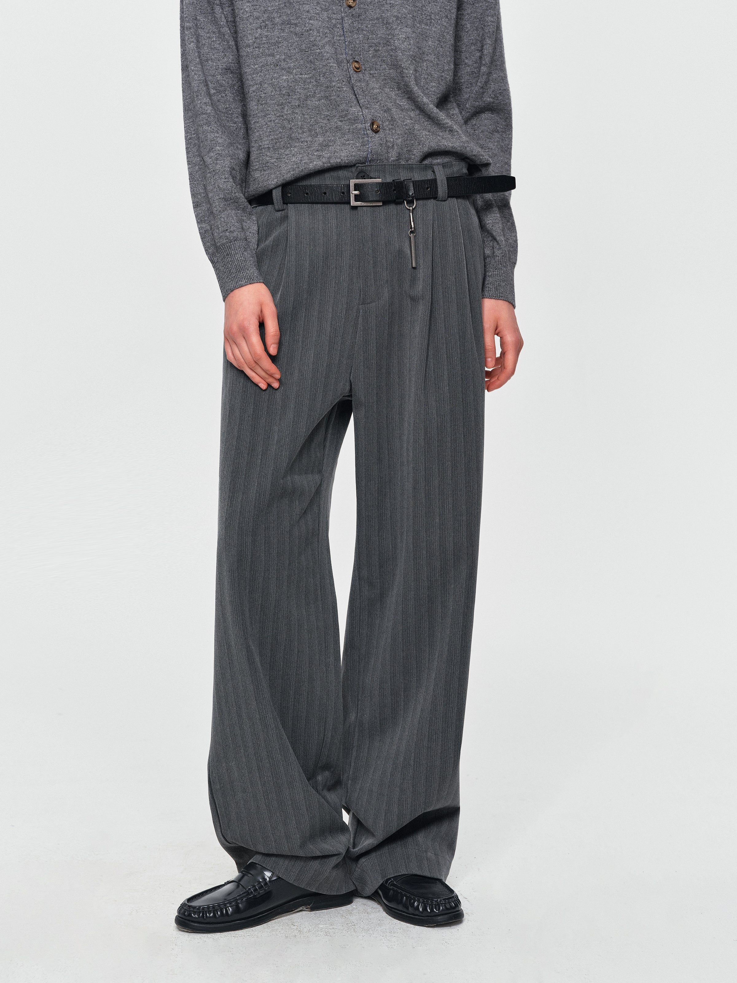 MADWITCH PINSTRIPE WIDE-LEG TROUSERS #AW26125
