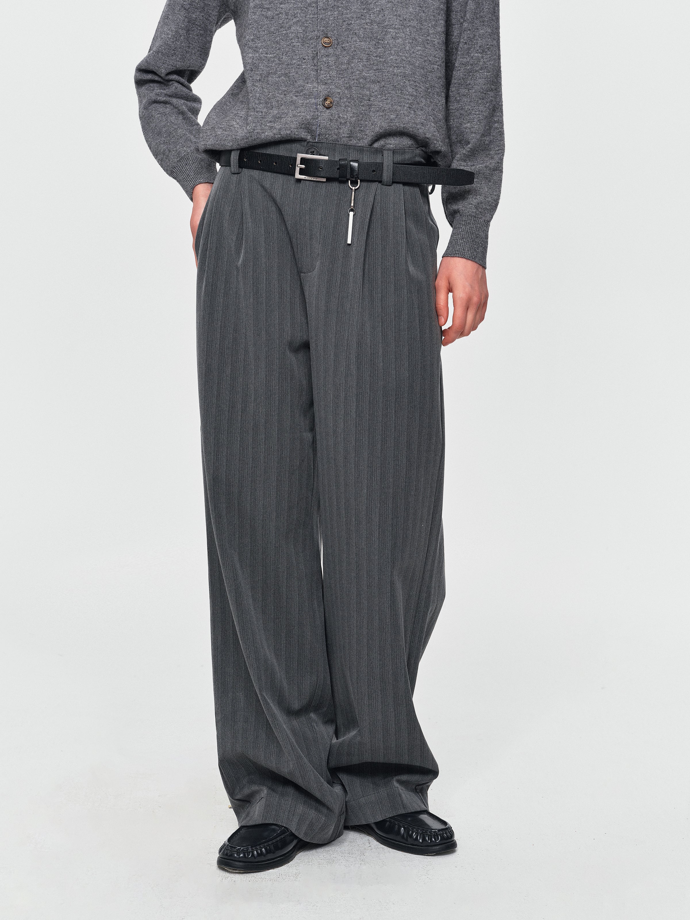 MADWITCH PINSTRIPE WIDE-LEG TROUSERS #AW26125