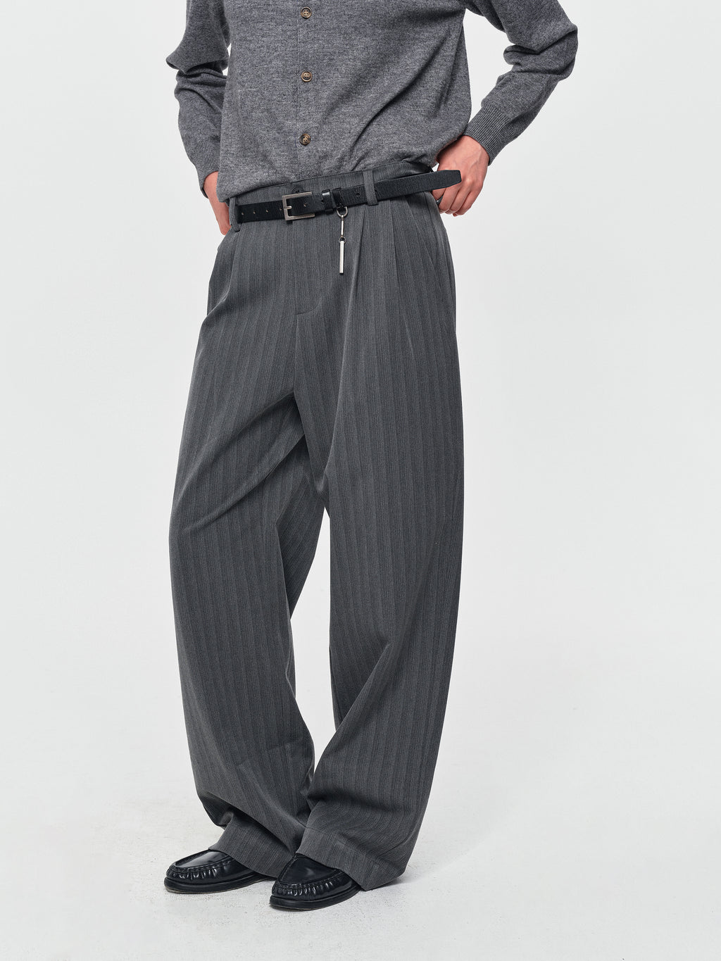 MADWITCH PINSTRIPE WIDE-LEG TROUSERS #AW26125