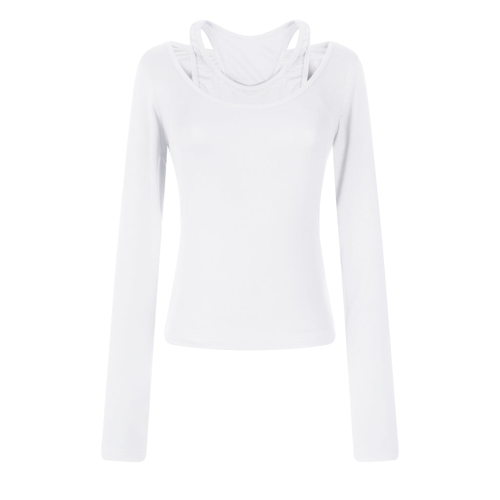MADWITCH OFF-SHOULDER TWO-PIECE CROPPED LYOCELL TOP #C2026366