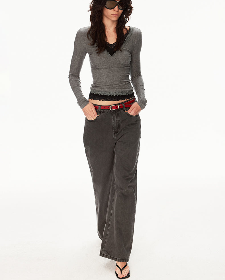 MADWIT FLARE STRAIGHT PANTS #GPC3601N