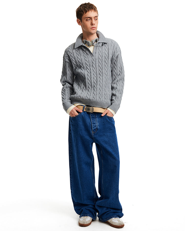 MADWITCH TWIST COLLAR KNIT #C2509Q25