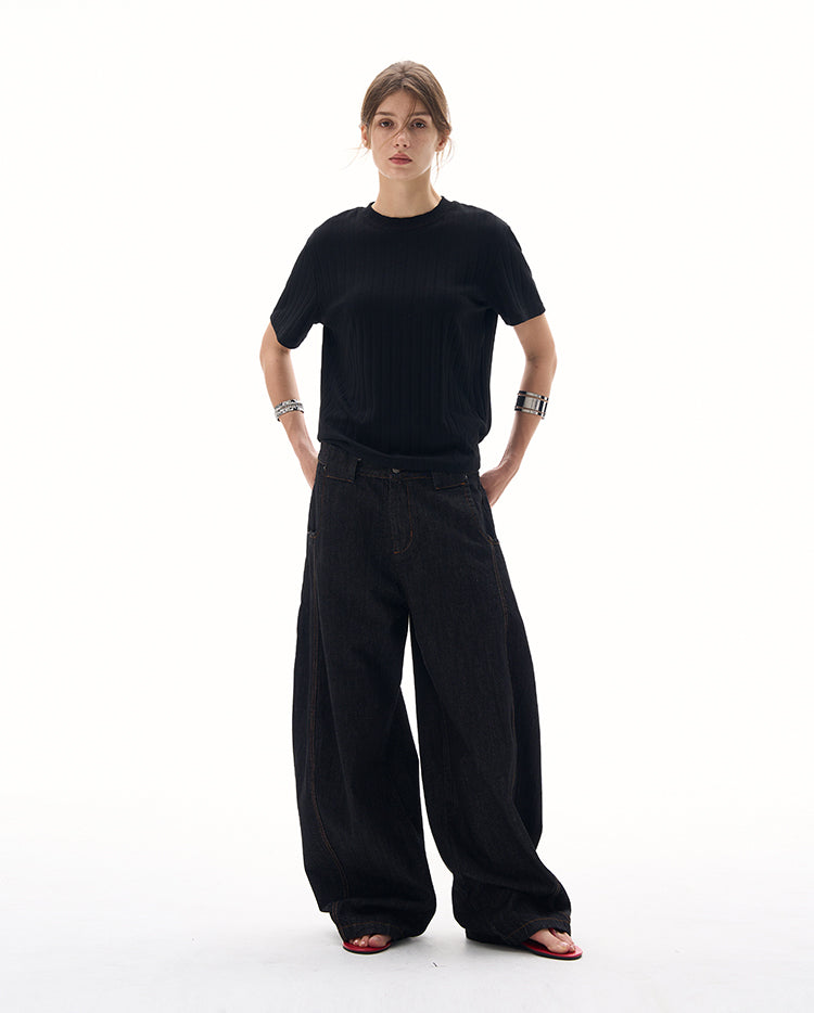 MADWITCH CLASSIC CREW KNIT TSHIRT #R2409