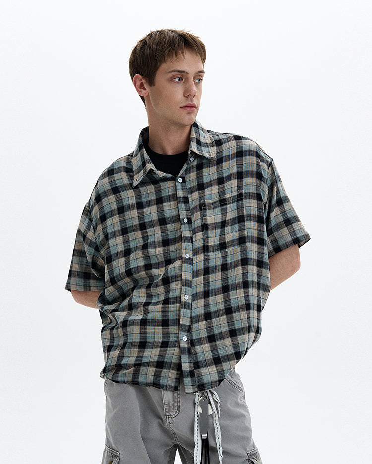 MADWITCH PLAID CASUAL SHIRT #CR236