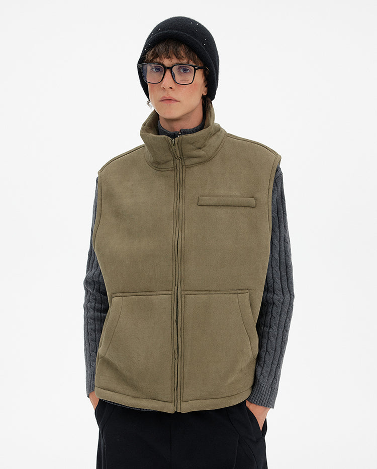 MADWITCH RETRO SUEDE FLEECE VEST #N1720
