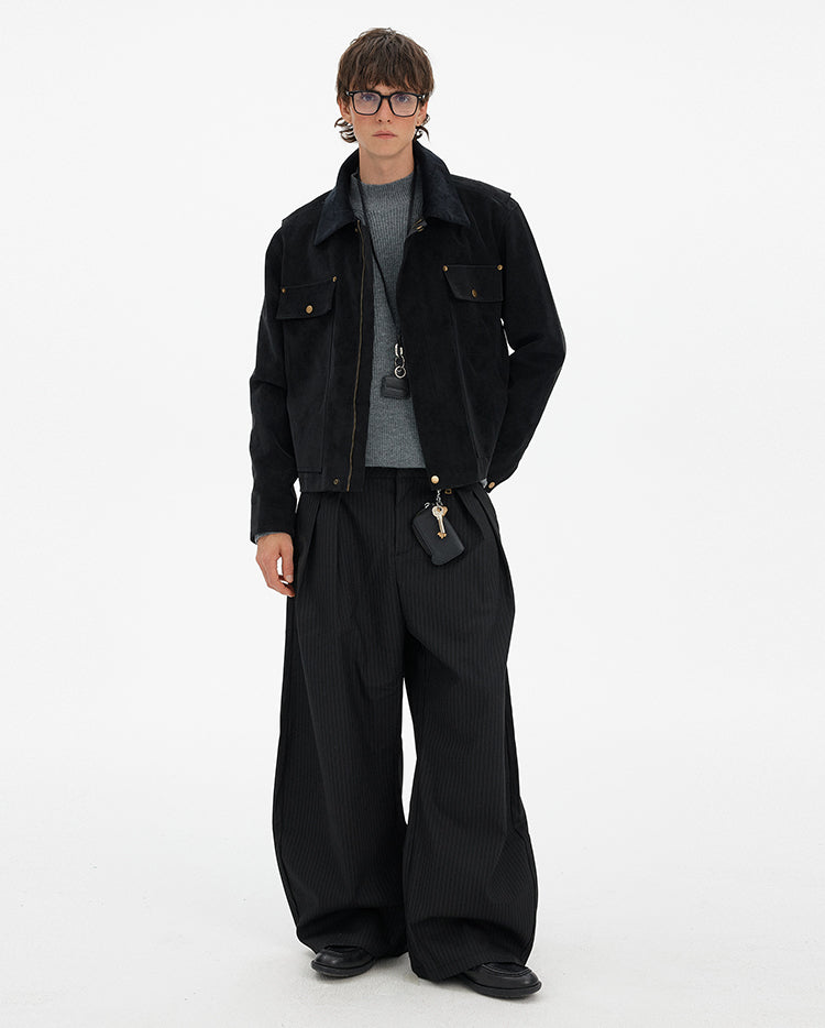 MADWITCH DECONSTRUCTED SUEDE CORDUROY JACKET #Y25203