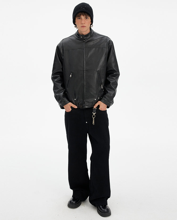 MADWITCH MINIMAL PU DOWN JACKET #YR002