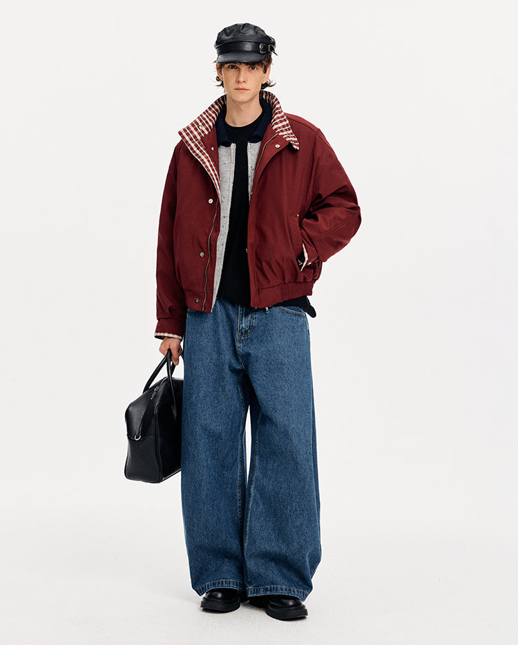 MADWITCH COLORBLOCK CHECKERED DOWN JACKET #630189