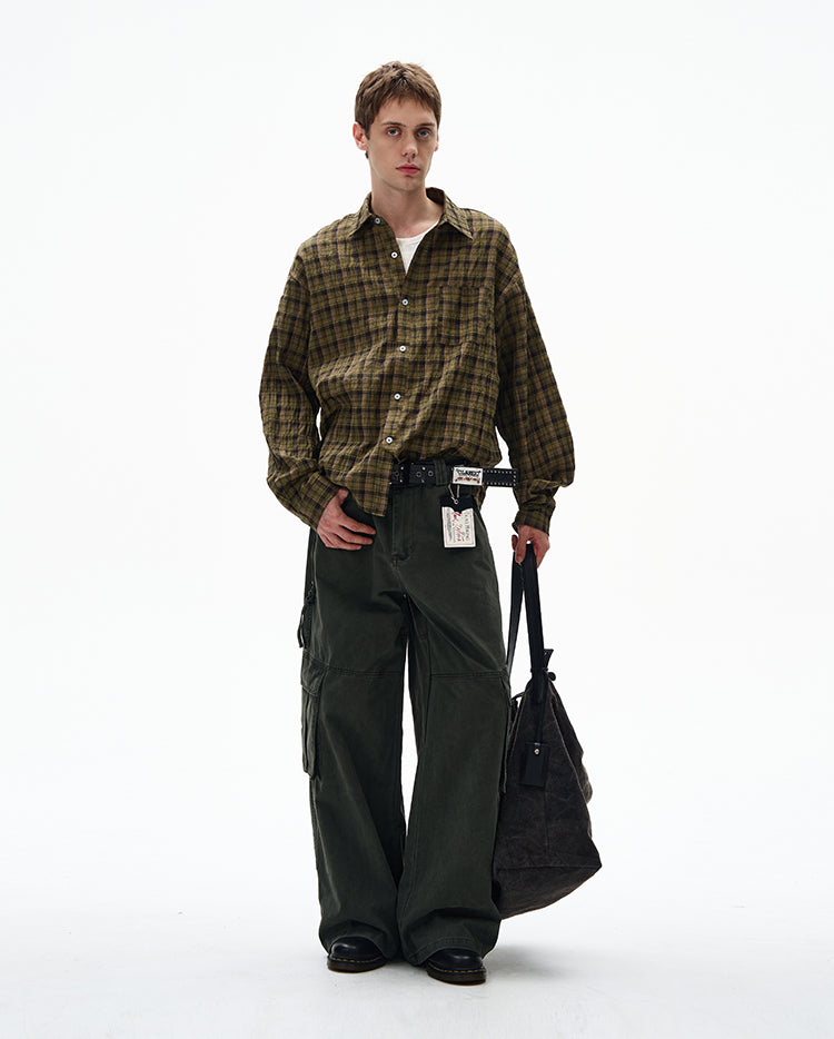 MADWITCH UNISEX AUTUMN PLAID SHIRT #CR6252