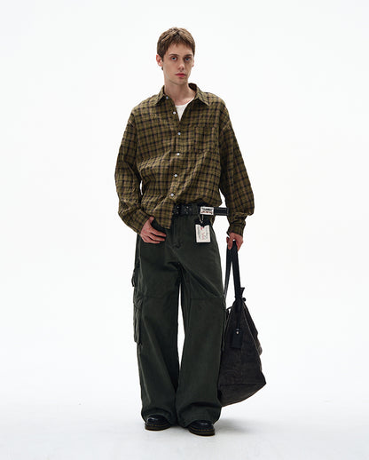 MADWITCH UNISEX AUTUMN PLAID SHIRT #CR6252