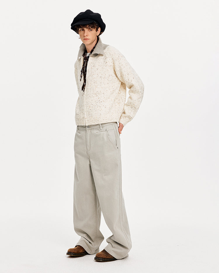 MADWITCH COLORBLOCK NOTCHED KNIT SWEATER #MYC010