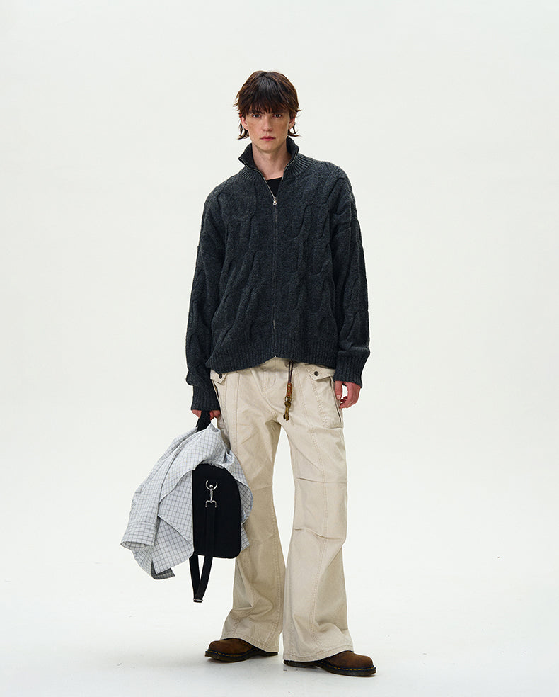 MADWITCH HALF-TURTLENECK CARDIGAN SWEATER #MY008