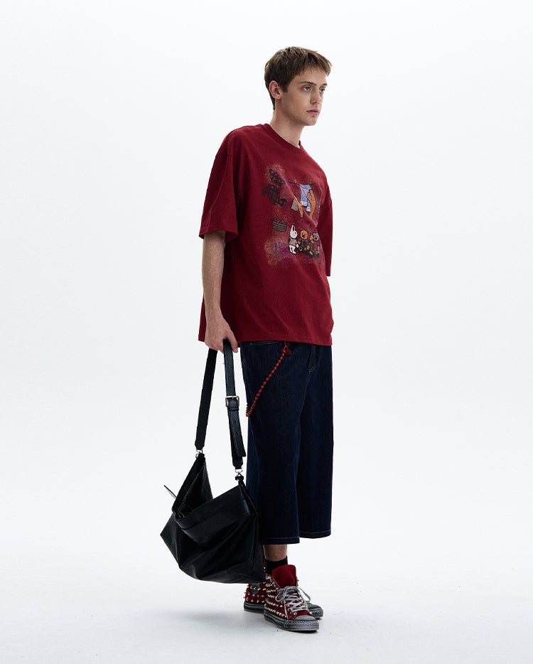 MADWITCH VINTAGE PRINT TEE #321