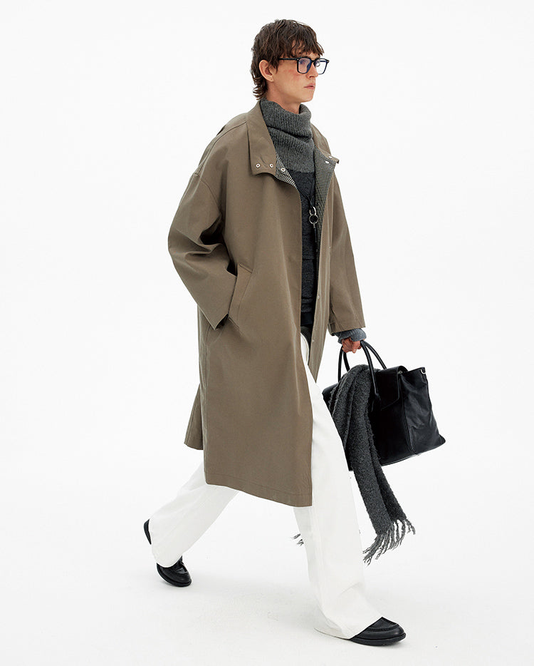MADWITCH ATMOSPHERIC PLAID LONG COAT #NZ102